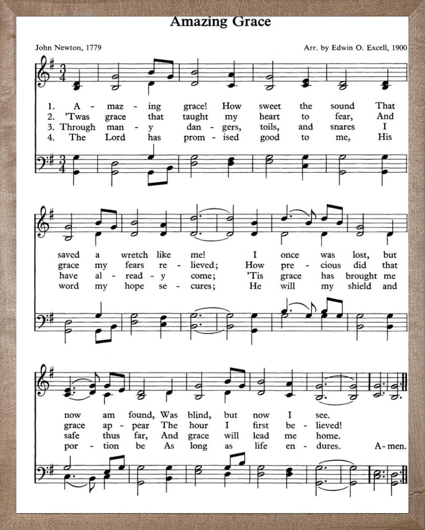 Amazing Grace Hymn – BEECHDALE FRAMES